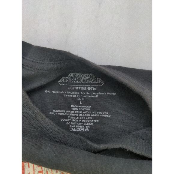 My Hero Academia Womens Graphic T Shirt Funimation Size L Black Anime - Picture 9 of 11